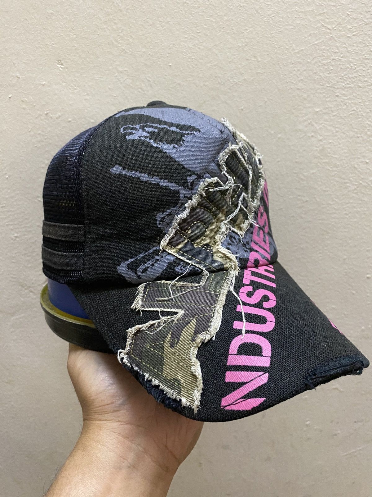 Alpha Industries × Vintage Vintage Japan Distressed Alpha Industries Trucker Hat Cap Size ONE SIZE - 2 Thumbnail