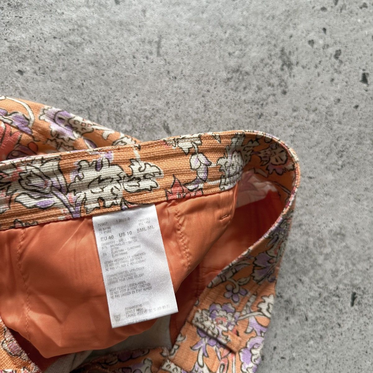 Bogner Bogner Womens Orange Floral Paisley Print Chino Shorts Size 34" / US 12 / IT 48 - 5 Thumbnail