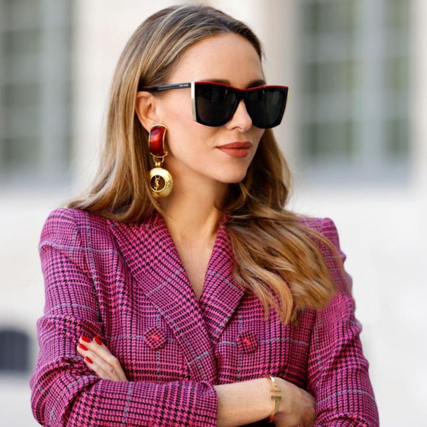 Saint Laurent Paris NEW Saint Laurent SL539 Paloma Oversized Sunglasses Size ONE SIZE - 1 Thumbnail