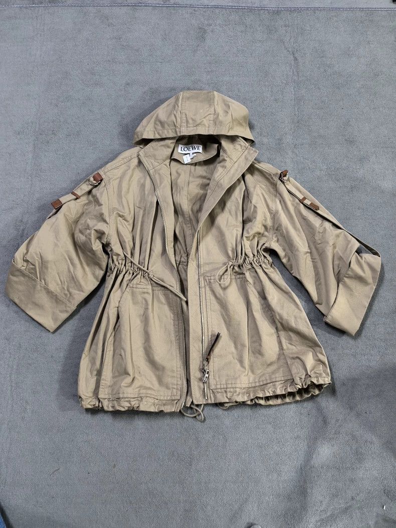 Loewe Loewe A cotton and linen overcoat with a hooded pike coat Size 4XL / US 24-26 - 4 Thumbnail