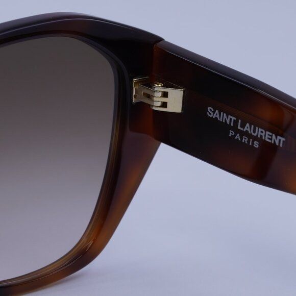 Saint Laurent Paris Saint Laurent SL M8 003 Sunglasses Havana Geometric Frame Size ONE SIZE - 7 Thumbnail