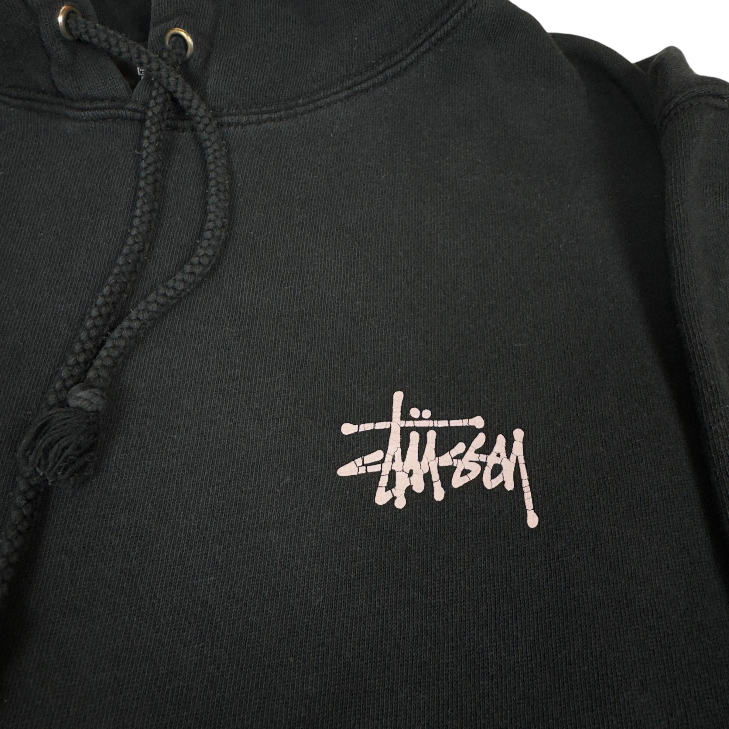 Stussy Stussy Men's Black Cotton Long Sleeve Pullover Hoodie Large Size US L / EU 52-54 / 3 - 5 Thumbnail