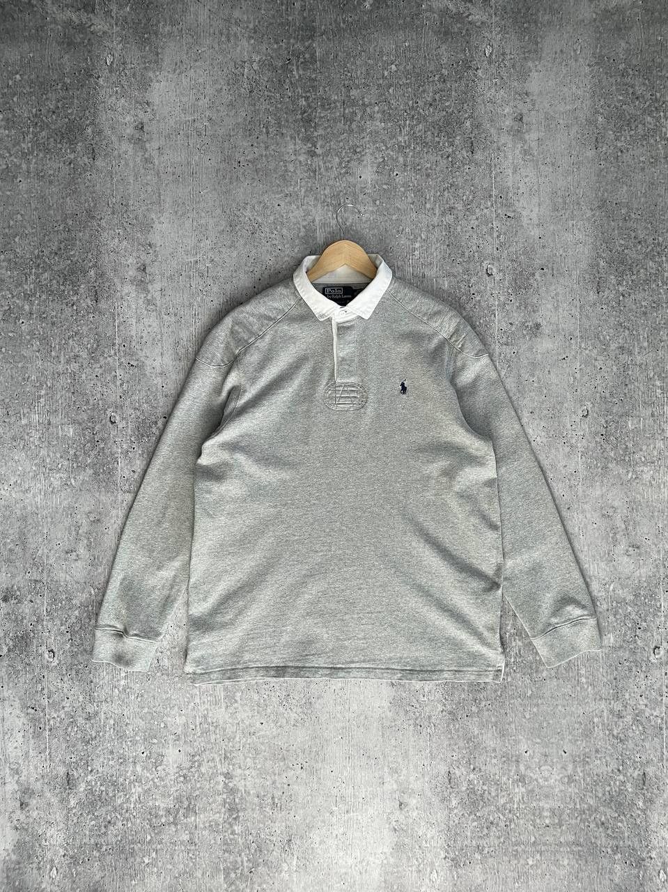 Polo Ralph Lauren × Vintage Vintage Ralph Lauren Polo Shirt Rugby Long Sleeve Pony Logo Size US XL / EU 56 / 4 - 1 Thumbnail
