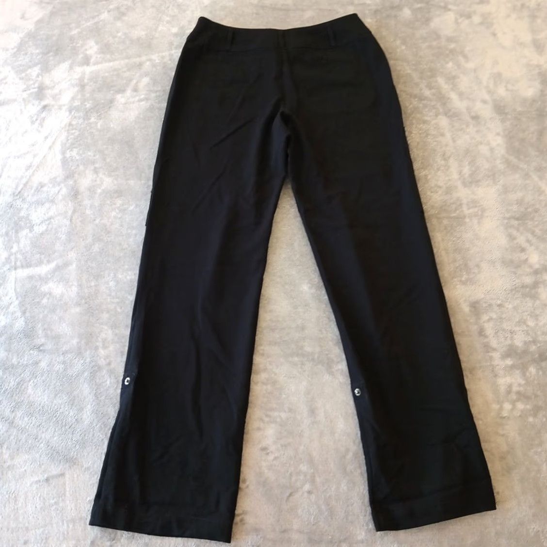 Vintage Chico's Pants Womens Size 0 Ankle Straight Leg 29x31 Black Mid Rise Regular Inseam 31"} Size 25" / US 0 / IT 36 - 2 Thumbnail