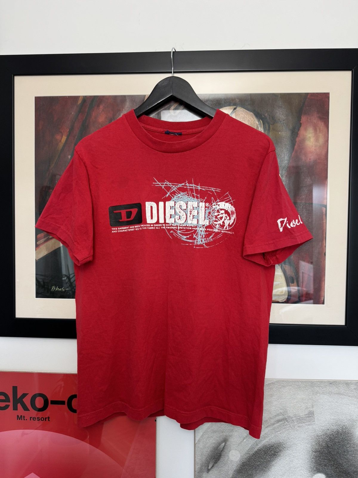 Diesel Vintage Y2k Avant Garde Diesel Print Tee Logo Hype Rare Size US L / EU 52-54 / 3 - 1 Thumbnail