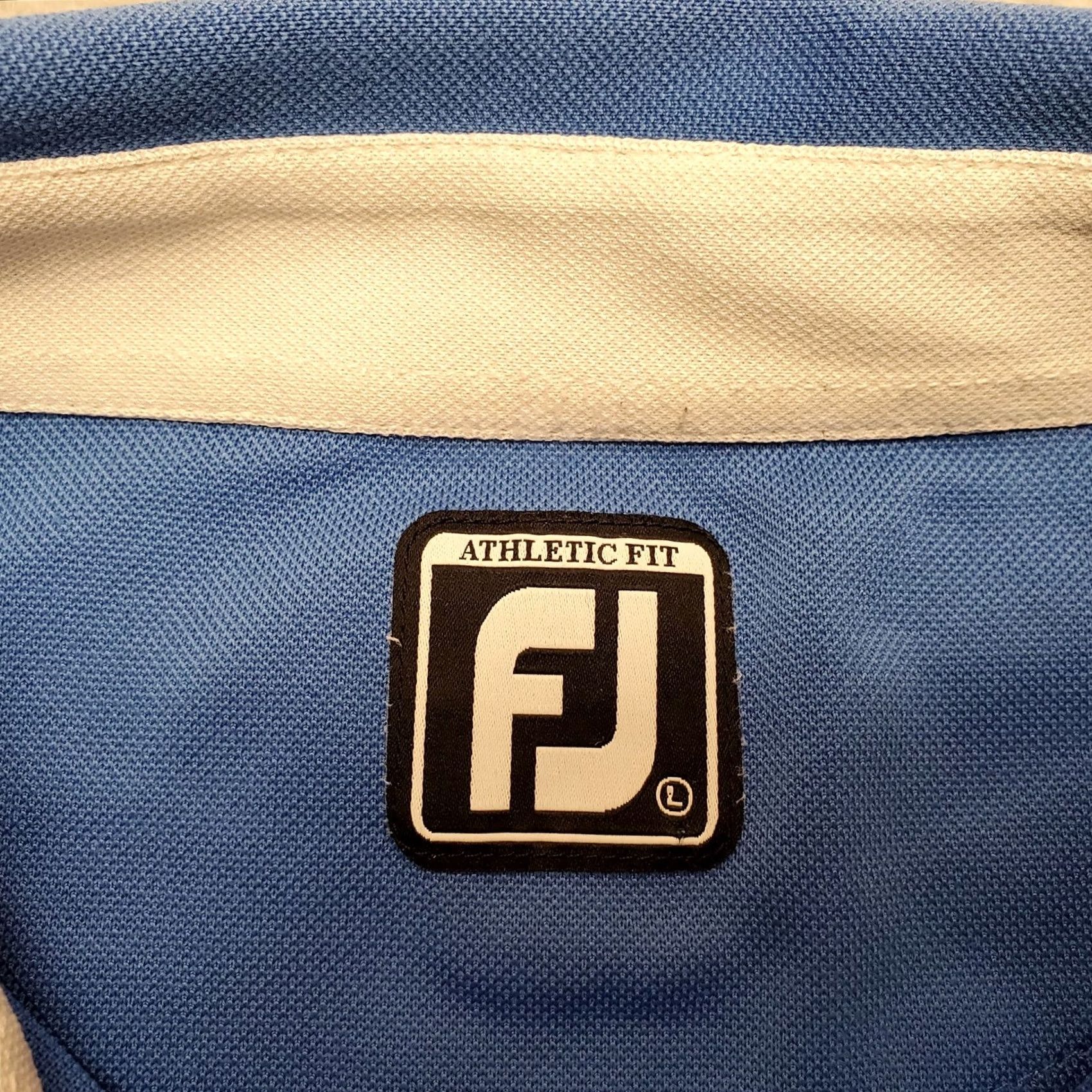 Footjoy FootJoy Shirt Mens L Blue Polo Polyester Athletic Performance Stretch Golf Size US L / EU 52-54 / 3 - 5 Thumbnail