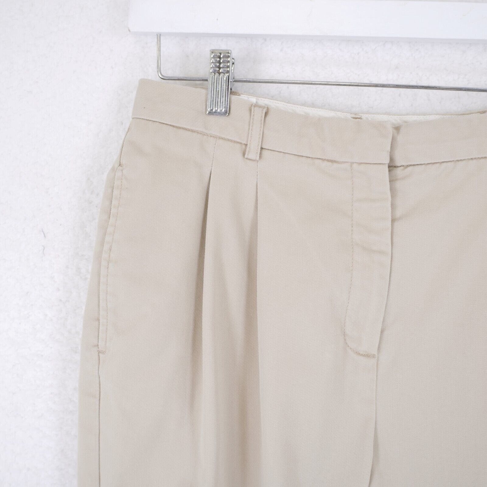 Lands' End Land's End Tan Cotton Chino Pants 8P Petite 28/28 Pleated Hi Size 28" / US 6 / IT 42 - 2 Thumbnail