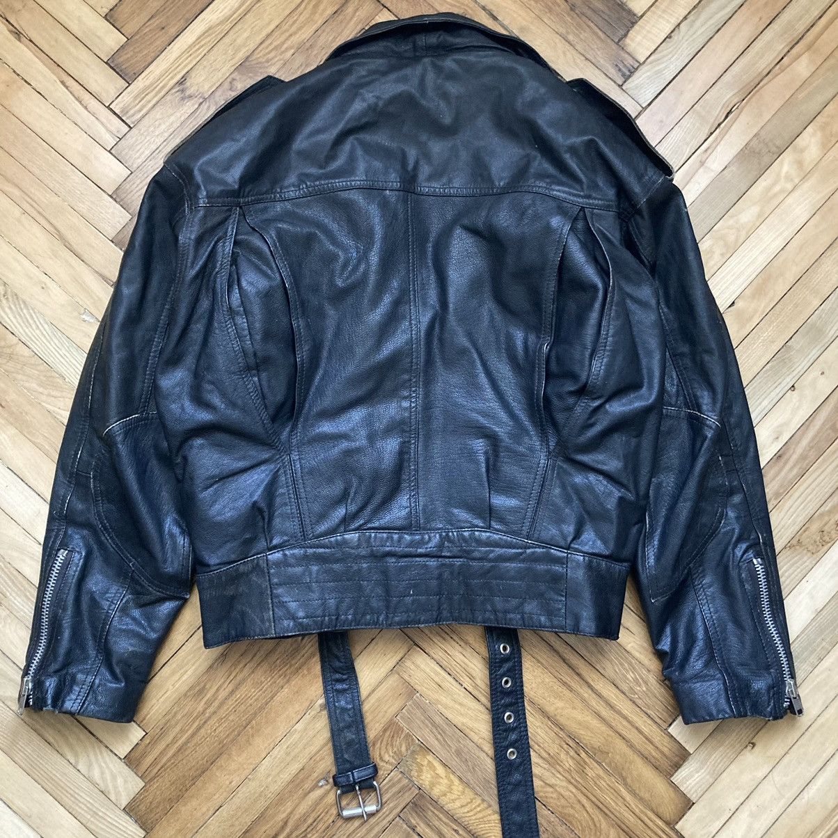 20471120 Vintage 70’s Avant-Garde Punk Leather Biker Jacket Size US M / EU 48-50 / 2 - 4 Thumbnail
