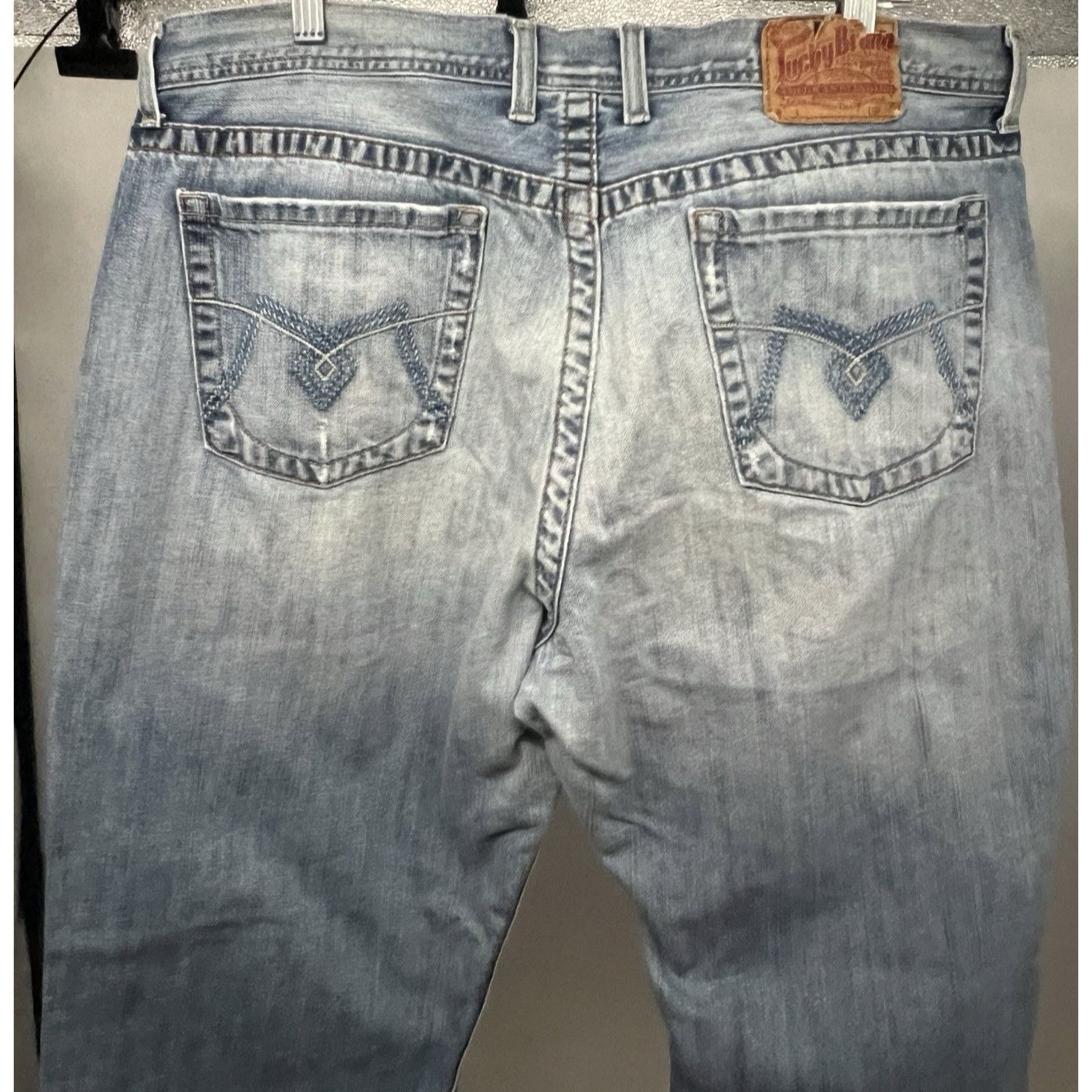 Lucky Brand Lucky Brand Denim Jeans Relax Bootleg Mens 38x31 Distressed Size US 38 / EU 54 - 3 Thumbnail