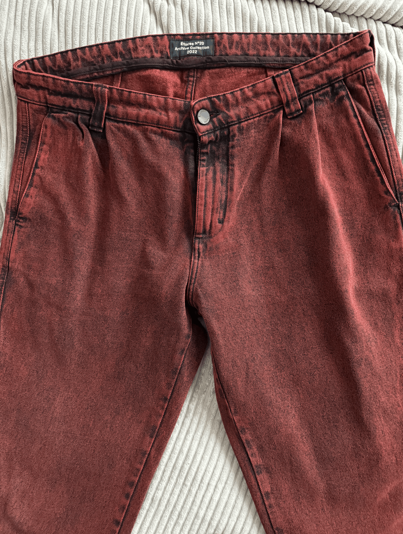 image of Etudes No 20 Archive Collection Red Acid Jeans 52/36 in Black Red, Men's