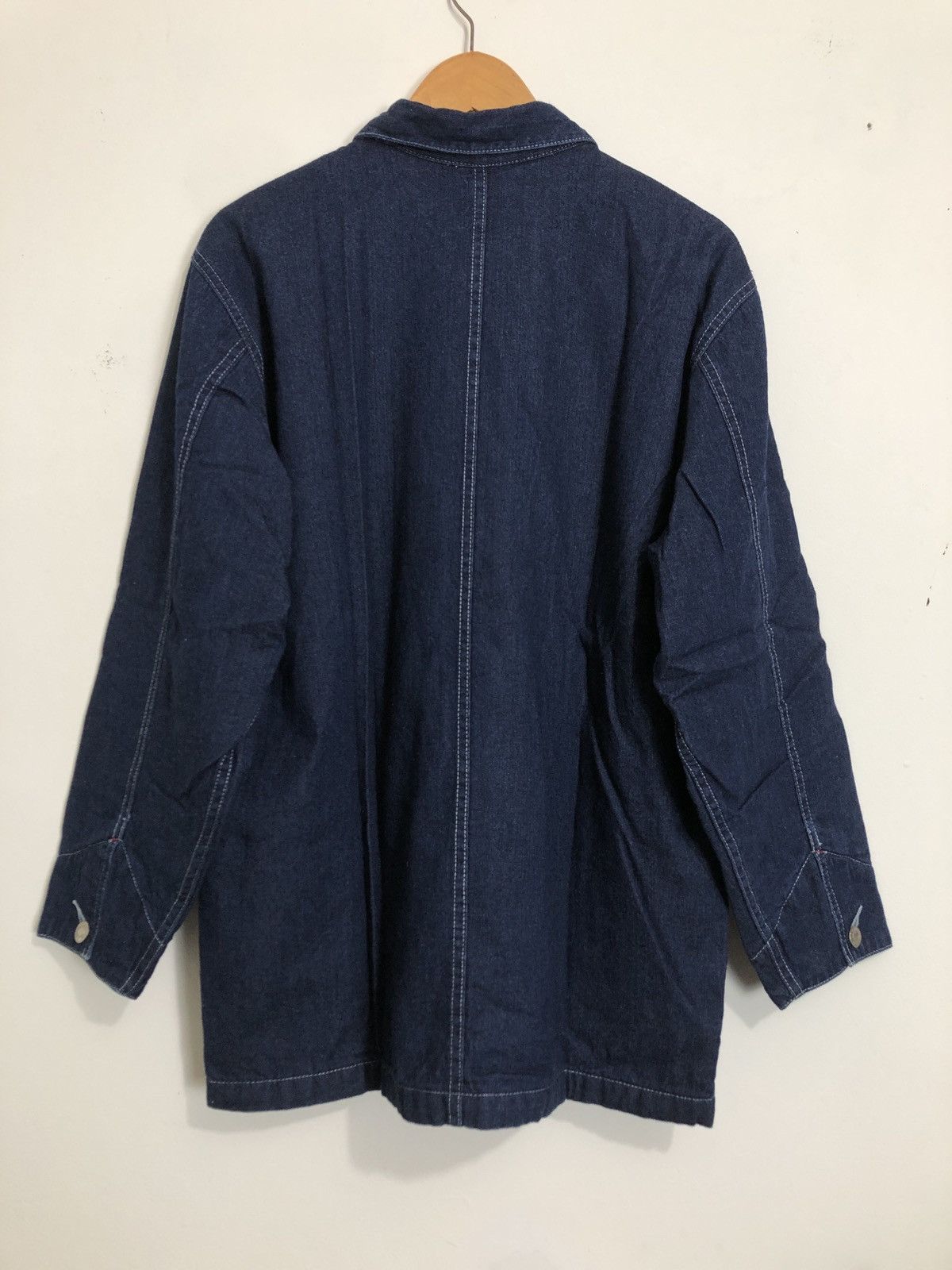Japanese Brand Flash Blue Work Wear Chore Denim Jacket Size US L / EU 52-54 / 3 - 4 Thumbnail