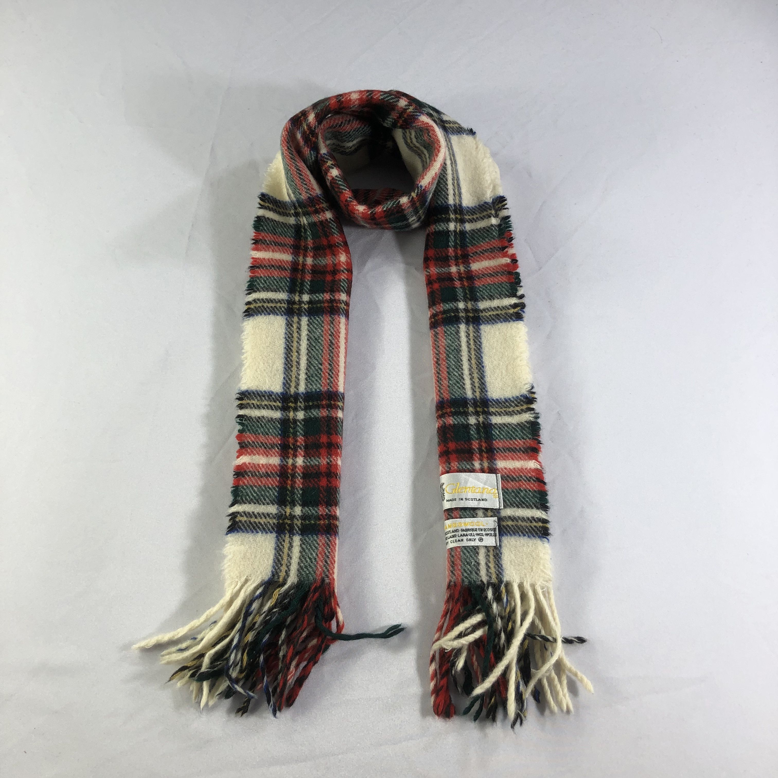 Vintage Glentana Tartan Wool Scarf Muffler V1460 Size ONE SIZE - 1 Thumbnail