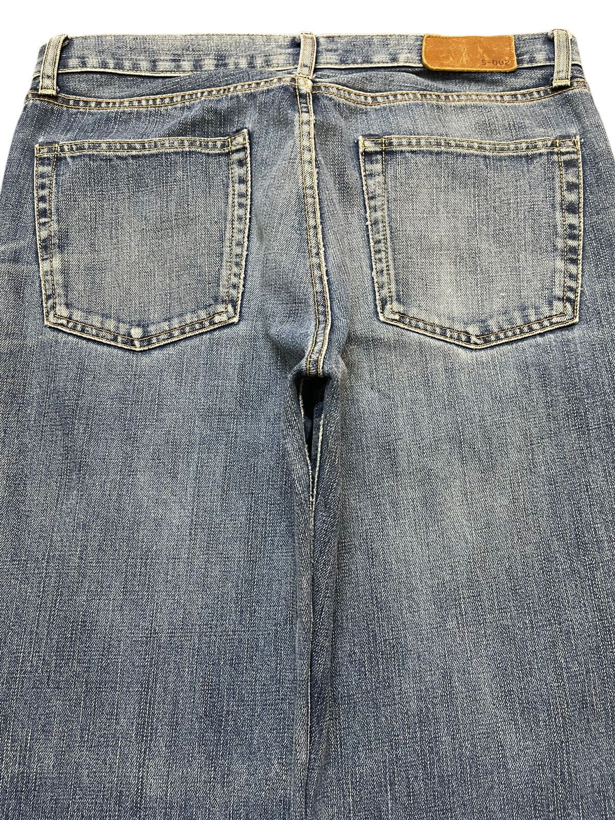 Uniqlo Vintage Y2K Japanese Uniqlo Blue Faded Wash Wide Leg Baggy Size US 33 - 5 Thumbnail