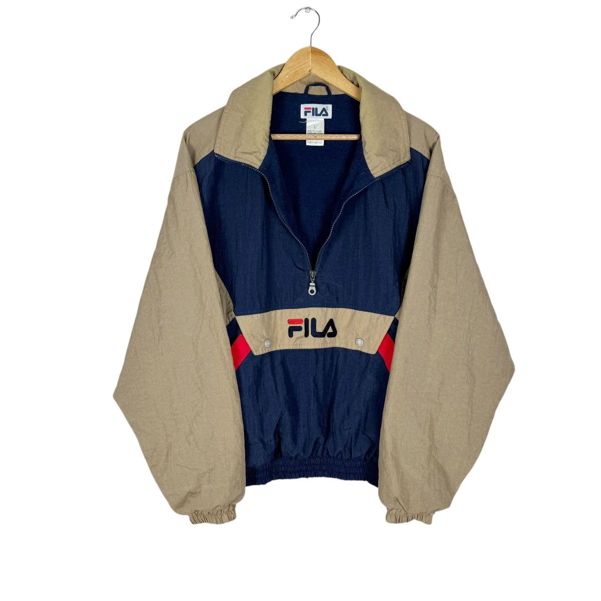 Fila × Vintage ☀️FILA HOODIE ANORAK WINDBREAKER JACKET Size US L / EU 52-54 / 3 - 1 Thumbnail