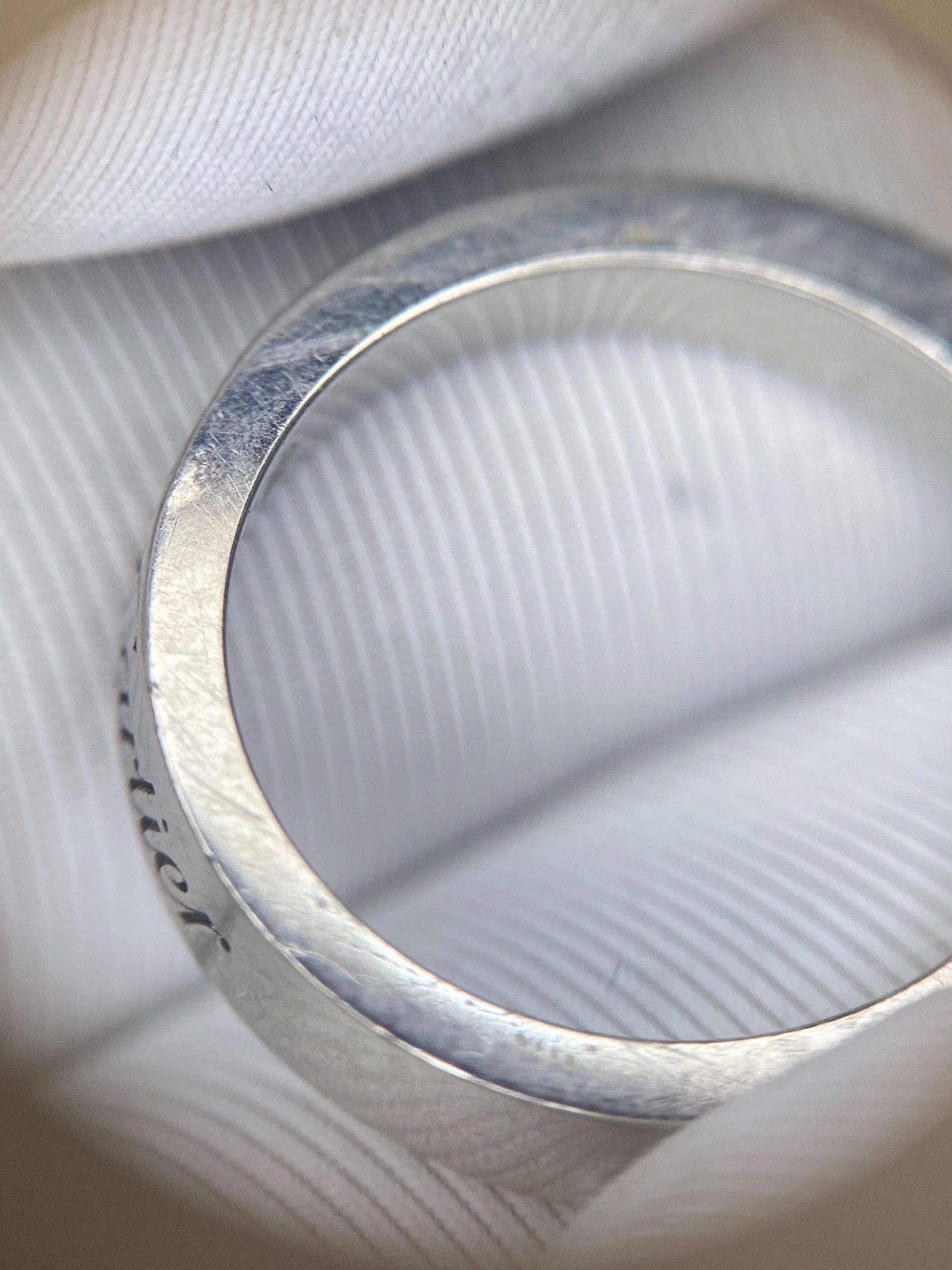 Cartier Cartier Platinum Narrow Diamond Ring 45 4.48g w/Box Vintage Size ONE SIZE - 6 Thumbnail