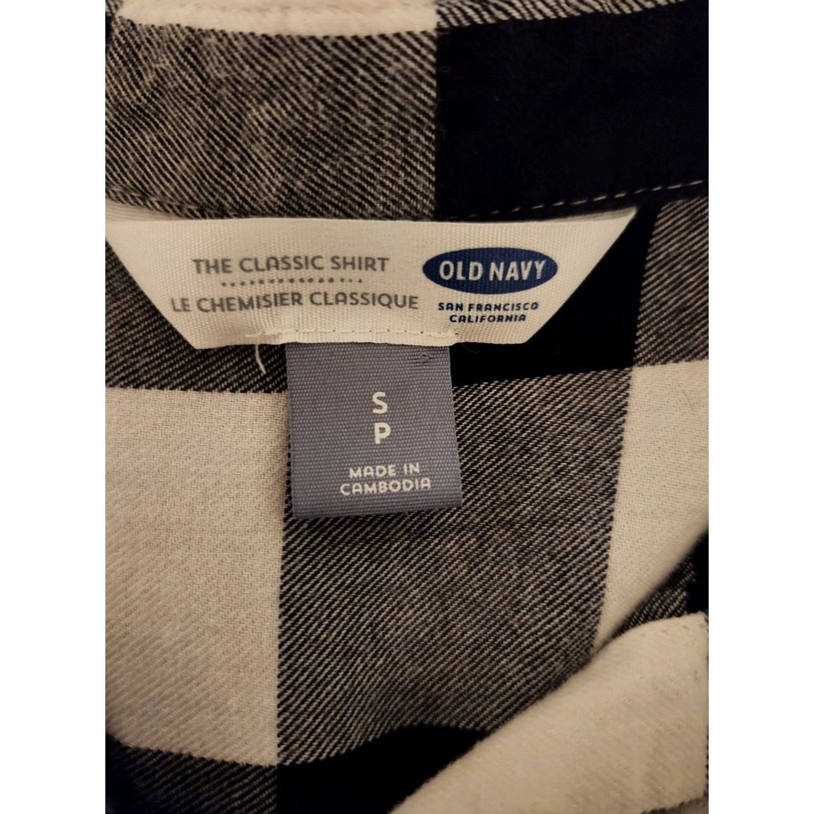 Old Navy Old Navy The Classic Shirt Plaid Flannel Button Up Top Black White Womens S Size S / US 4 / IT 40 - 7 Thumbnail