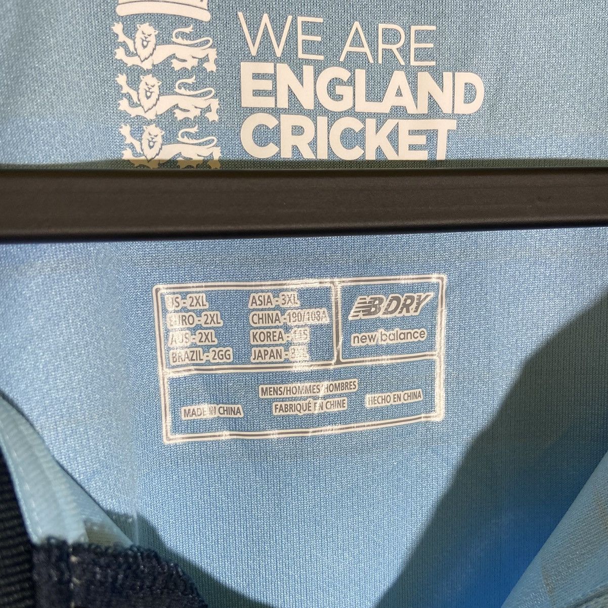 New Balance England Cricket Jersey New Balance 2XL– World Cup Style Rare Size US XL / EU 56 / 4 - 7 Thumbnail