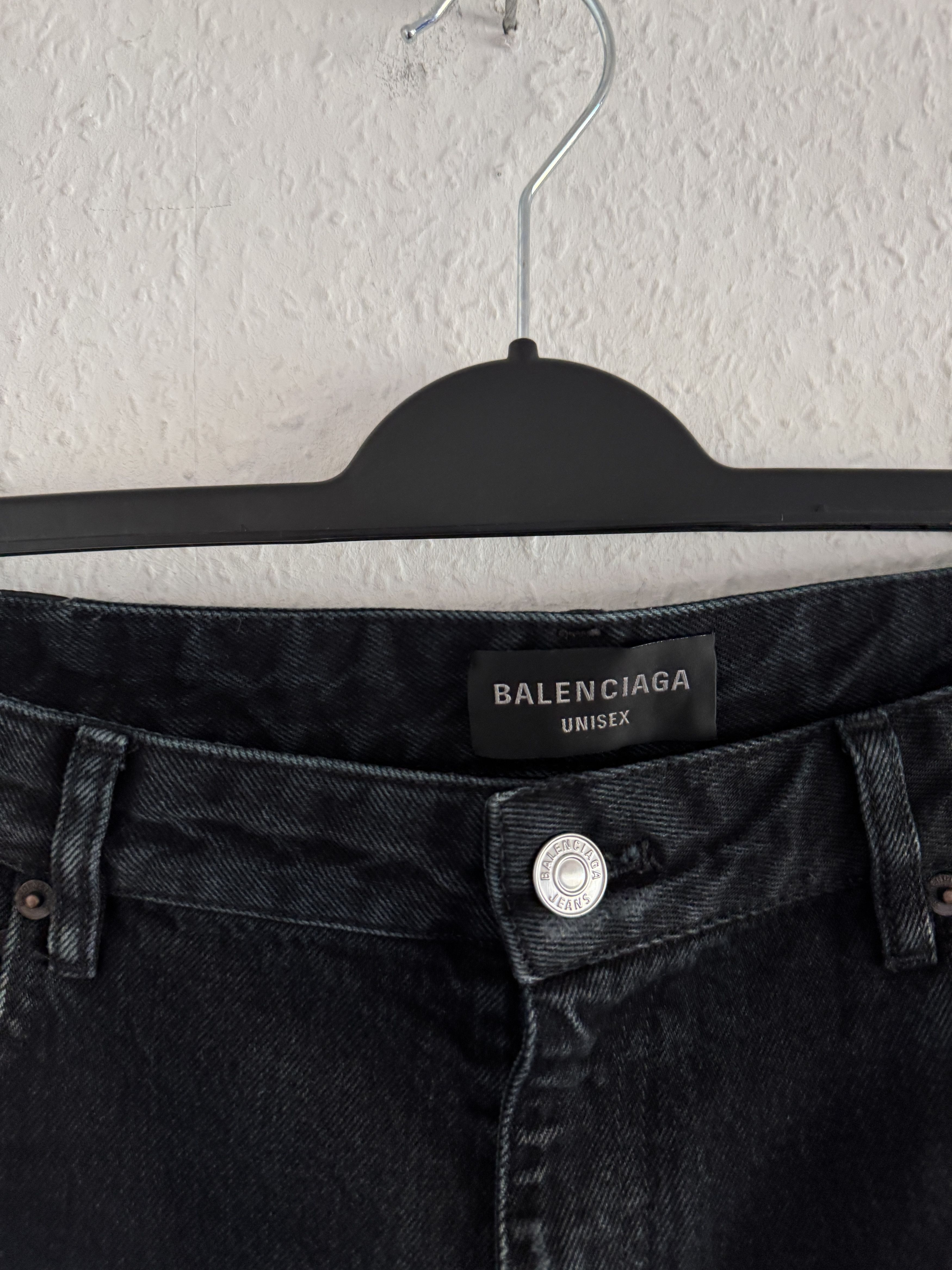 Balenciaga Destroyed Black Denim Jeans Size US 34 / EU 50 - 7 Thumbnail