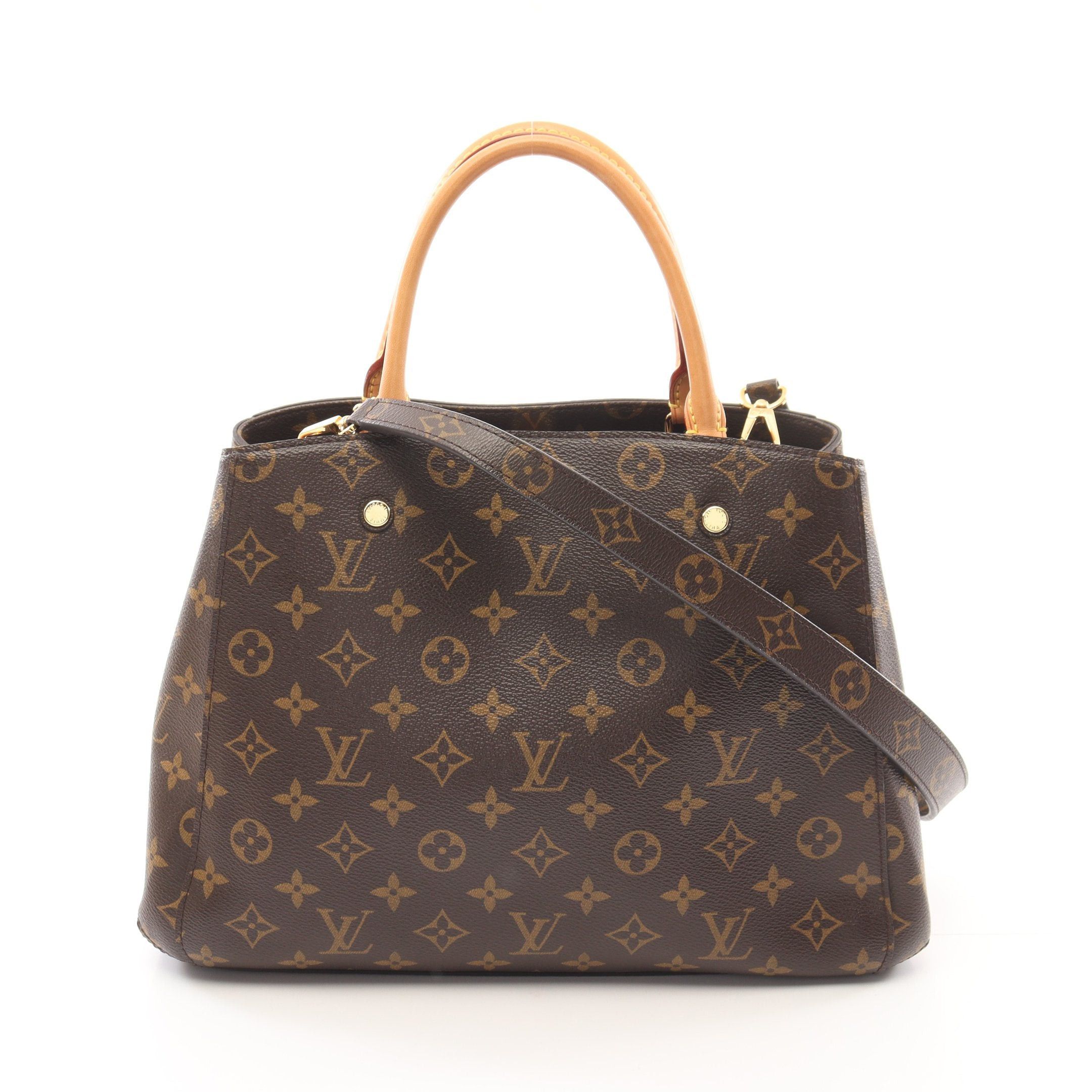 Louis Vuitton Louis Vuitton Montaigne Mm Monogram Handbag Leather Brown Size ONE SIZE - 1 Thumbnail