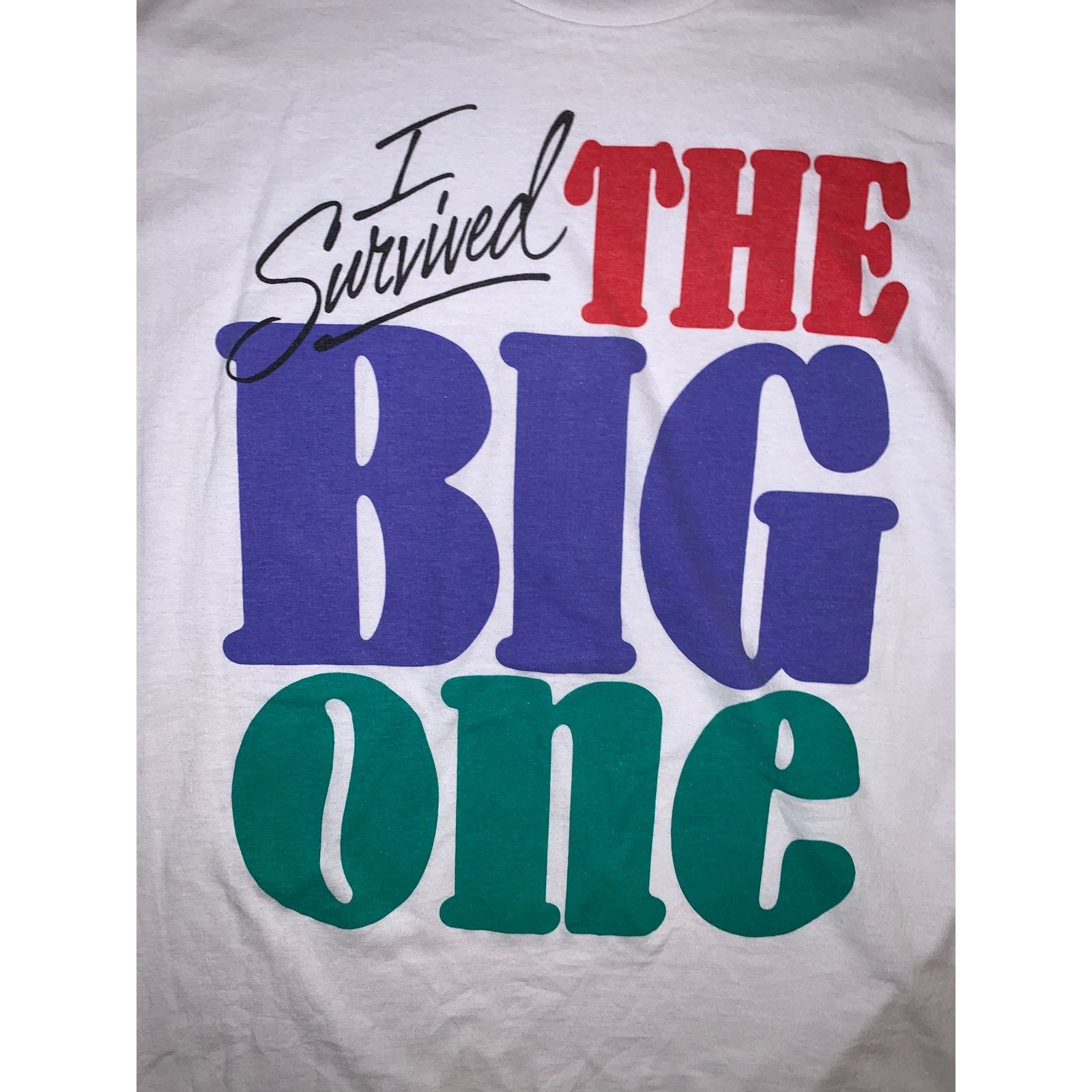 Other × Vintage 1987 I Survived The Big One T Shirt USA Single Stitch 2XL Size US XXL / EU 58 / 5 - 1 Thumbnail