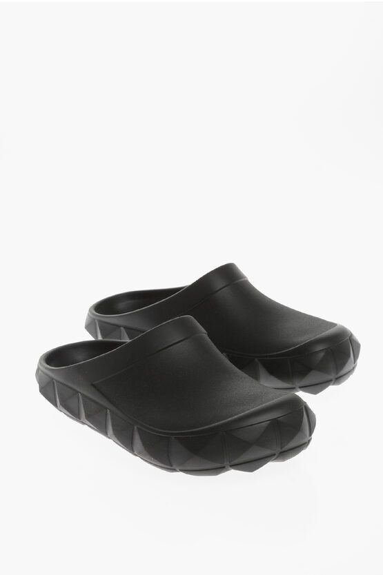 image of Valentino Rubber Roman Stud Mule Shoess Shoes in Black, Men's (Size 11)