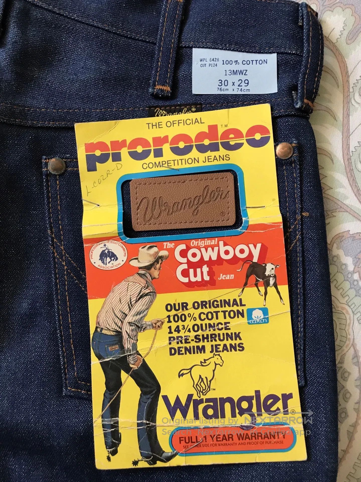 Wrangler 1970s Wrangler 13MWZ Jeans W30L29. Size US 30 / EU 46 - 7 Thumbnail