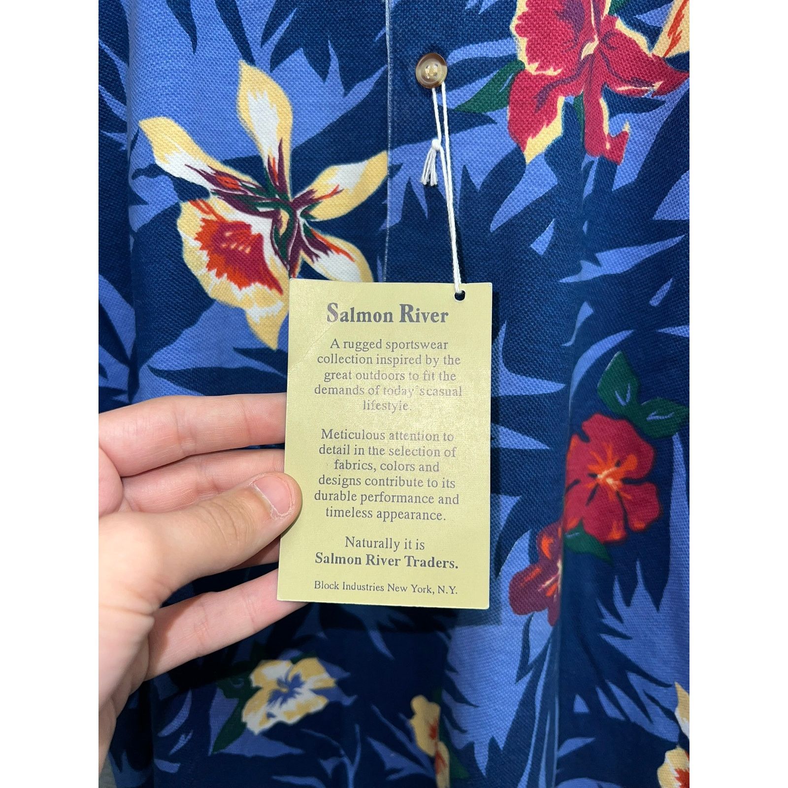 Vintage Vintage Salmon River Polo Shirt Floral Hawaiian NWT Medium Size US M / EU 48-50 / 2 - 6 Thumbnail