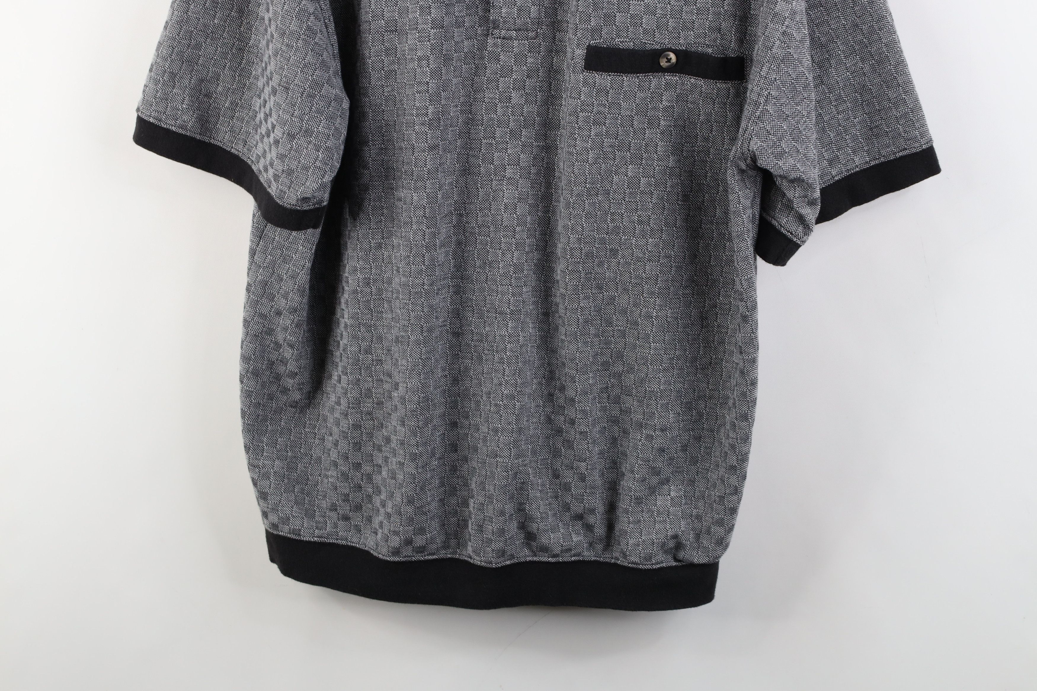 Vintage Vintage 90s Streetwear Checkered Knit Collared Pullover Polo Size US M / EU 48-50 / 2 - 3 Thumbnail
