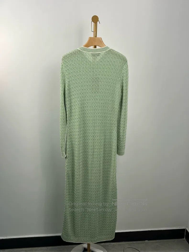 Chanel Chanel Green single-breasted knitted dress Size XS / US 0-2 / IT 36-38 - 2 Thumbnail