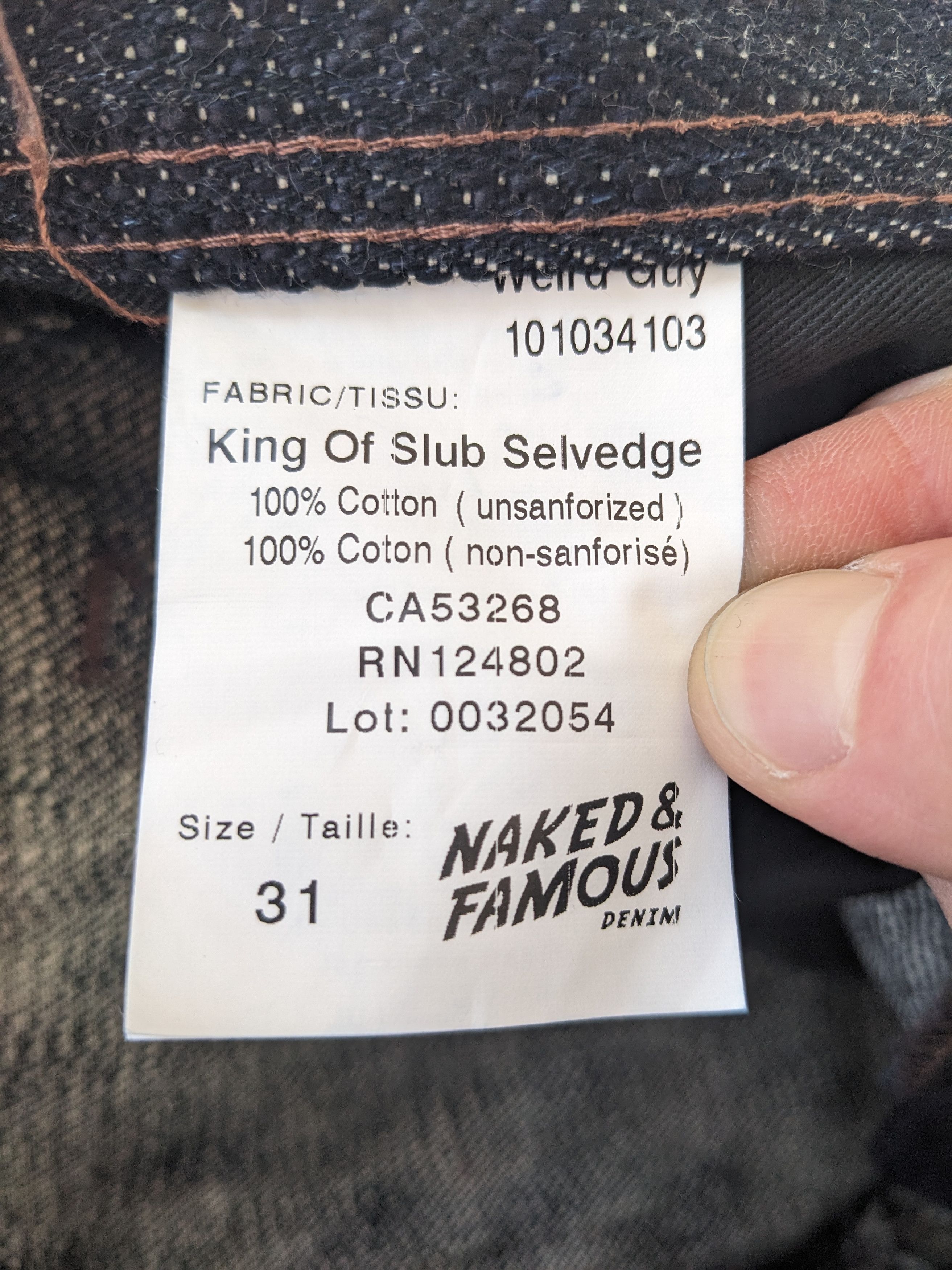 Naked & Famous Naked & Famous King of Slub Weird Guy 31 Size US 31 - 5 Thumbnail