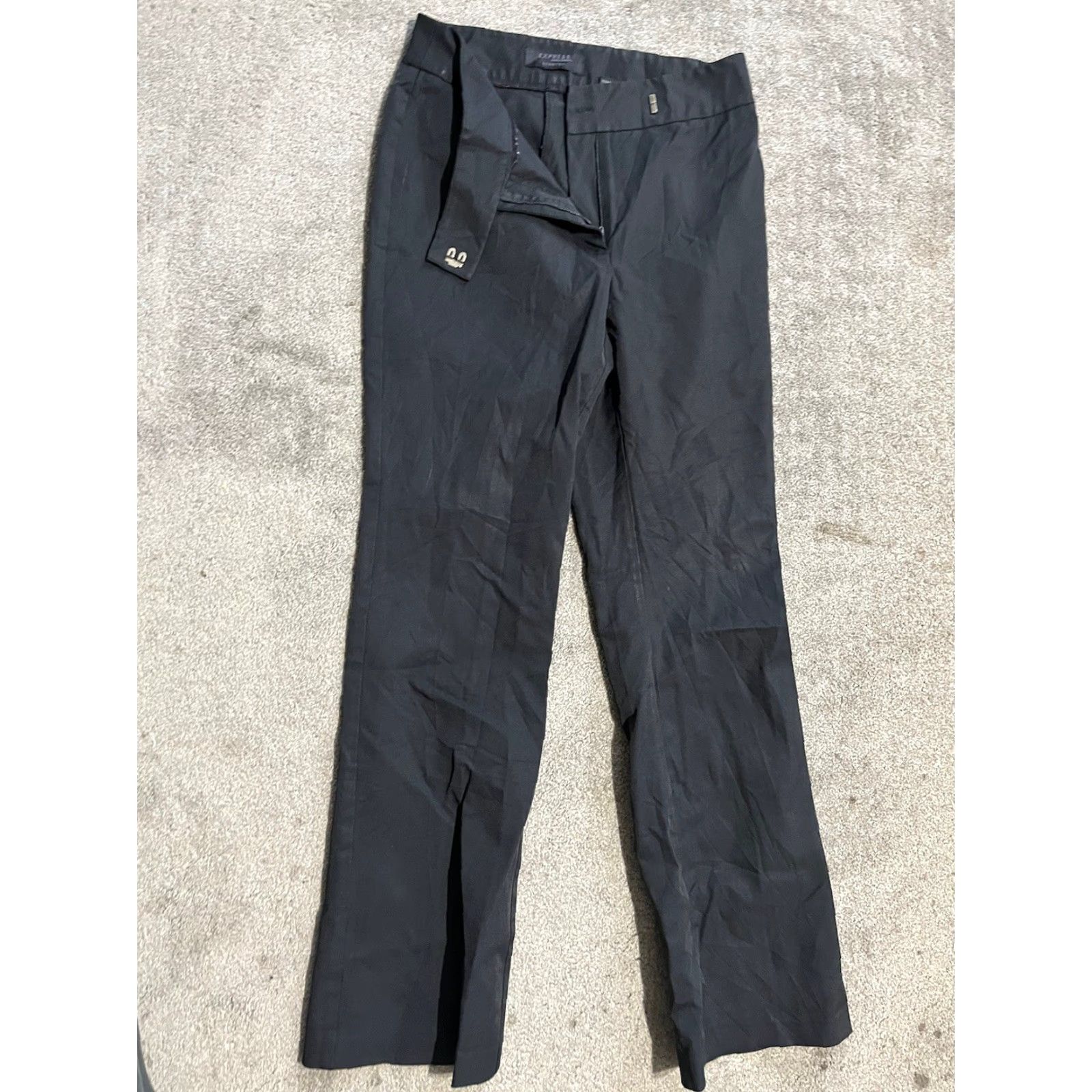 Express Express Black Pants Sz 5/6 Short Dress Pants Career Slacks Nylon Spandex Size 27" / US 4 / IT 40 - 2 Thumbnail