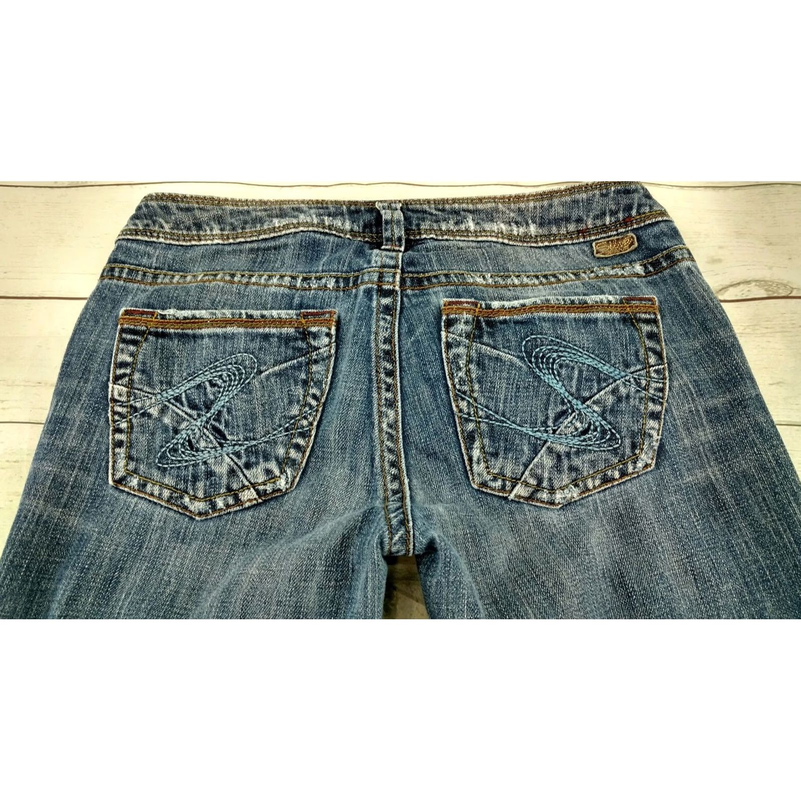 Silver Jeans Co. Silver Jeans Tina Distressed Denim Womens 30 Jeans Blue Regular Inseam 28 Bootcut Size 30 Size 30" / US 8 / IT 44 - 7 Thumbnail
