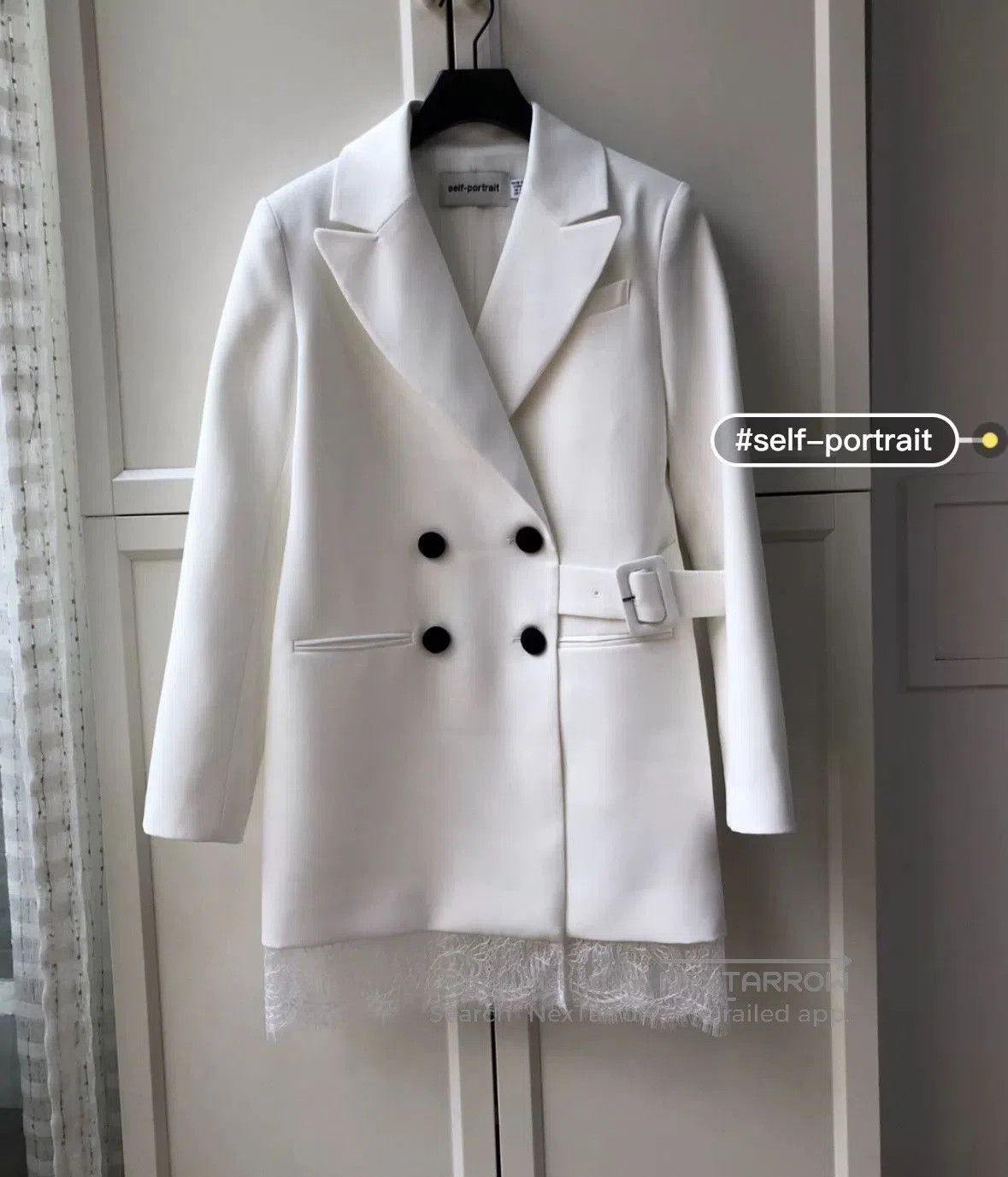 White Lace Blazer Dress by Self-Portrait. - wpequipmentugltd.com