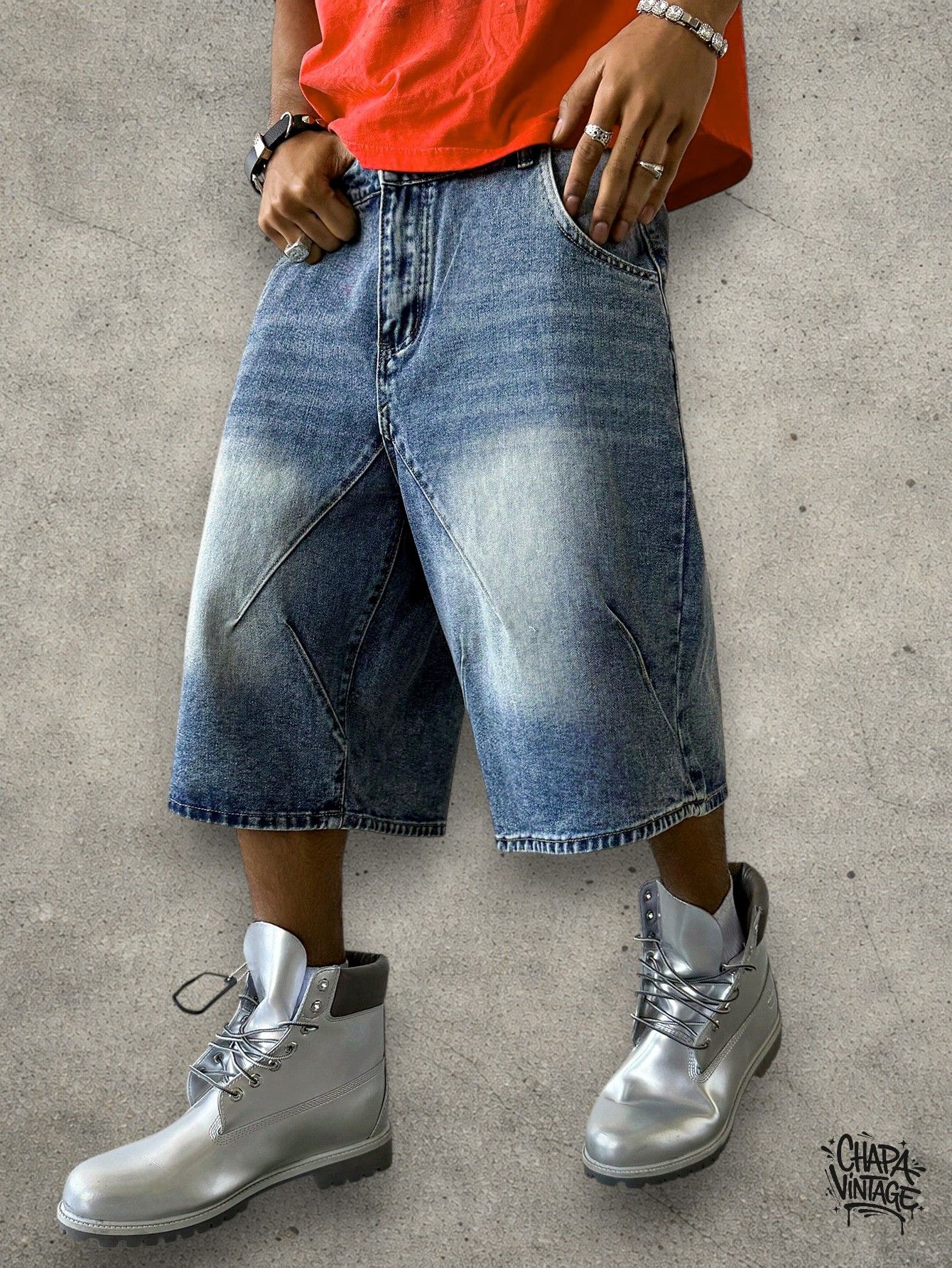 Vintage Washed jeans shorts Size US 32 / EU 48 - 2 Thumbnail