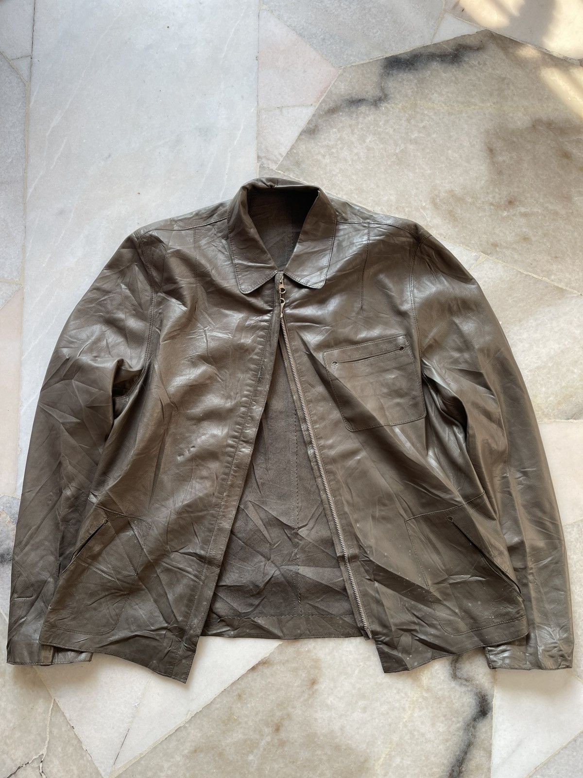 Designer Slyvie Schimmel Lamb Leather Jacket Size US XS / EU 42 / 0 - 5 Thumbnail