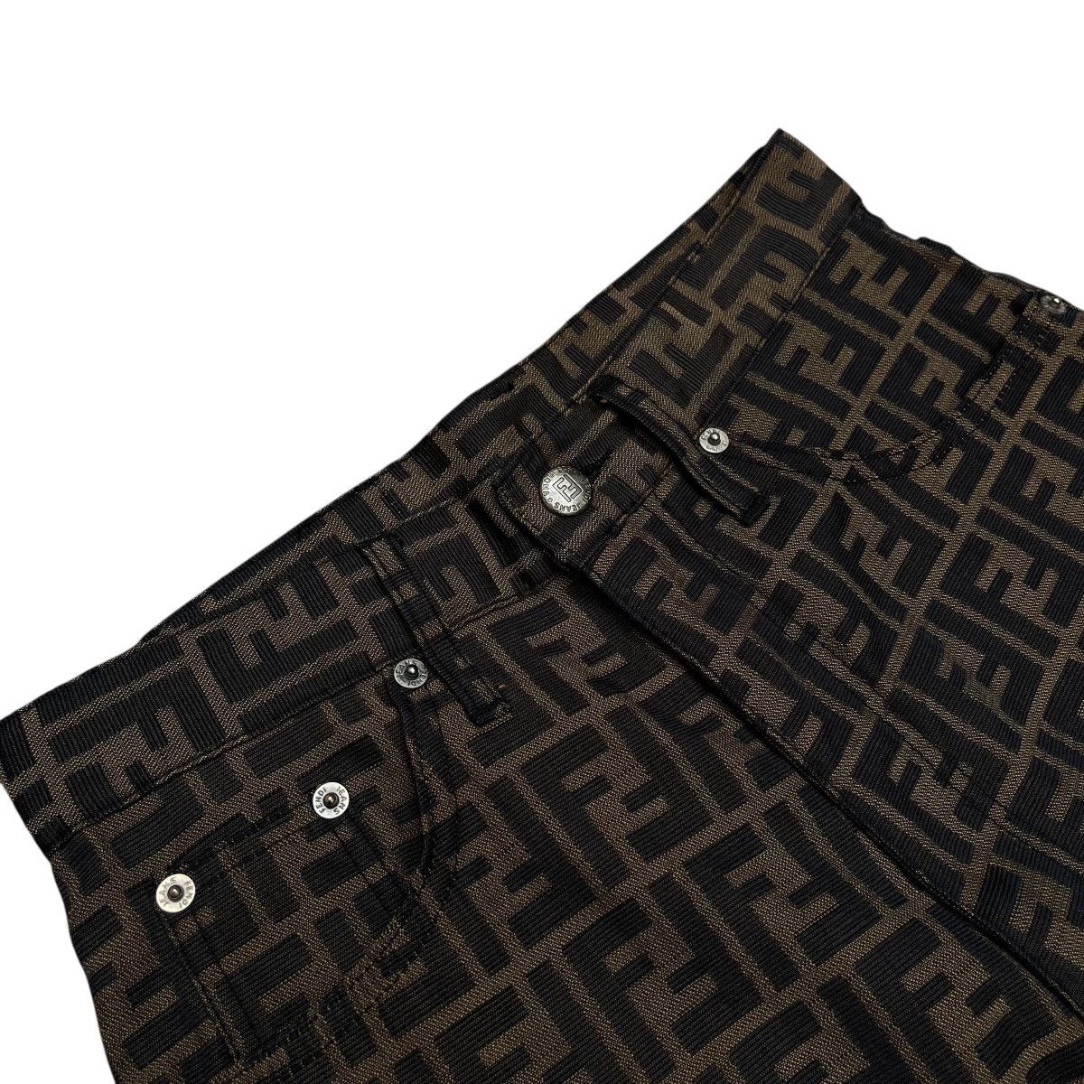 Fendi VINTAGE FENDI MONOGRAM PANTS Size 26" / US 2 / IT 38 - 3 Thumbnail