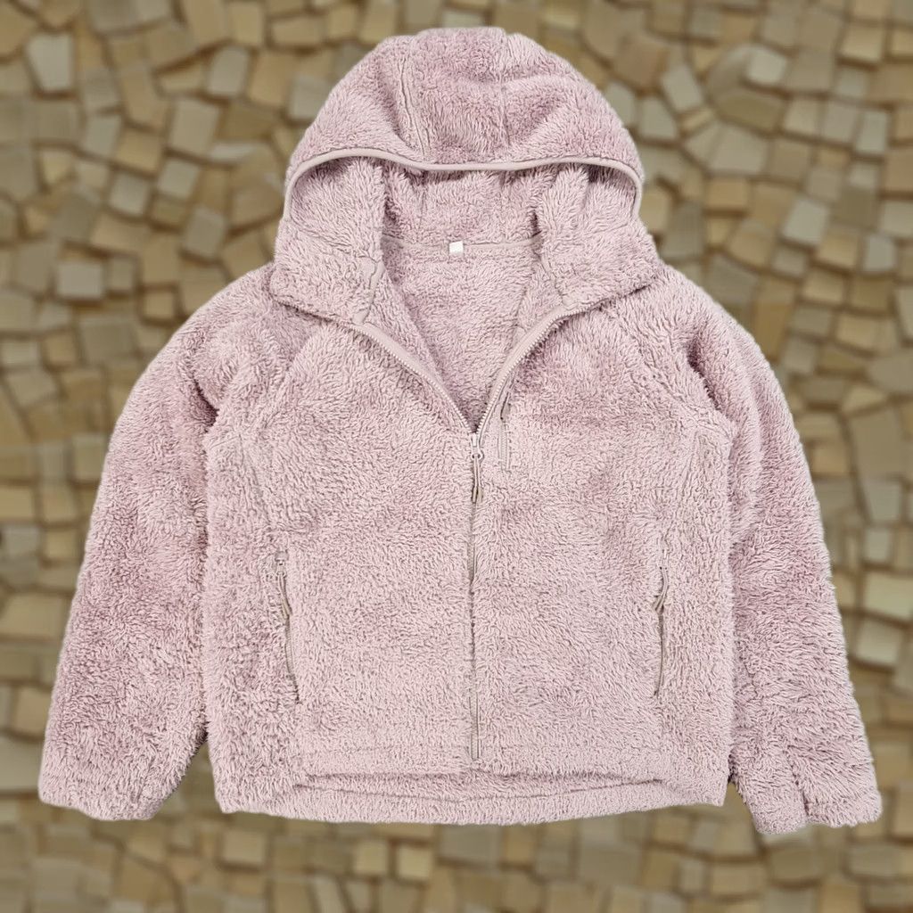 Uniqlo Uniqlo Jacket Blue M Full Zip Hooded Sherpa Fleece Women’s Medium Size Pocketed Regular Polyester Vintage: No Size M / US 6-8 / IT 42-44 - 1 Thumbnail