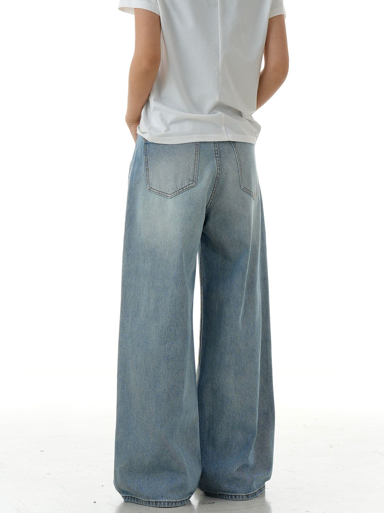 Jean American-Style Washed Distressed Straight-Leg Jeans Size US 32 / EU 48 - 4 Thumbnail