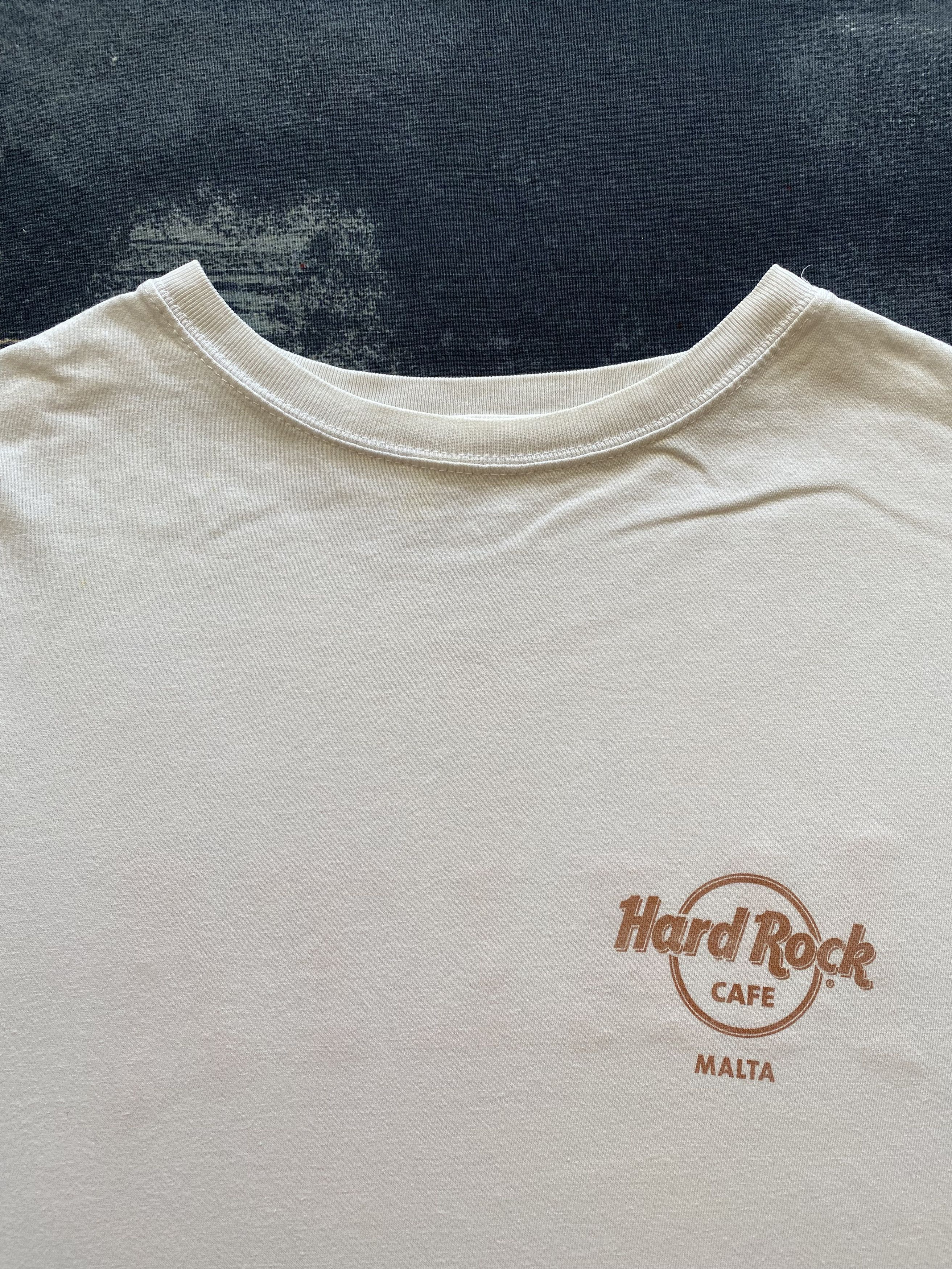 Hard Rock Cafe Hard Rock Cafe Vintage 2000s Malta White T-shirt Size US M / EU 48-50 / 2 - 18 Thumbnail