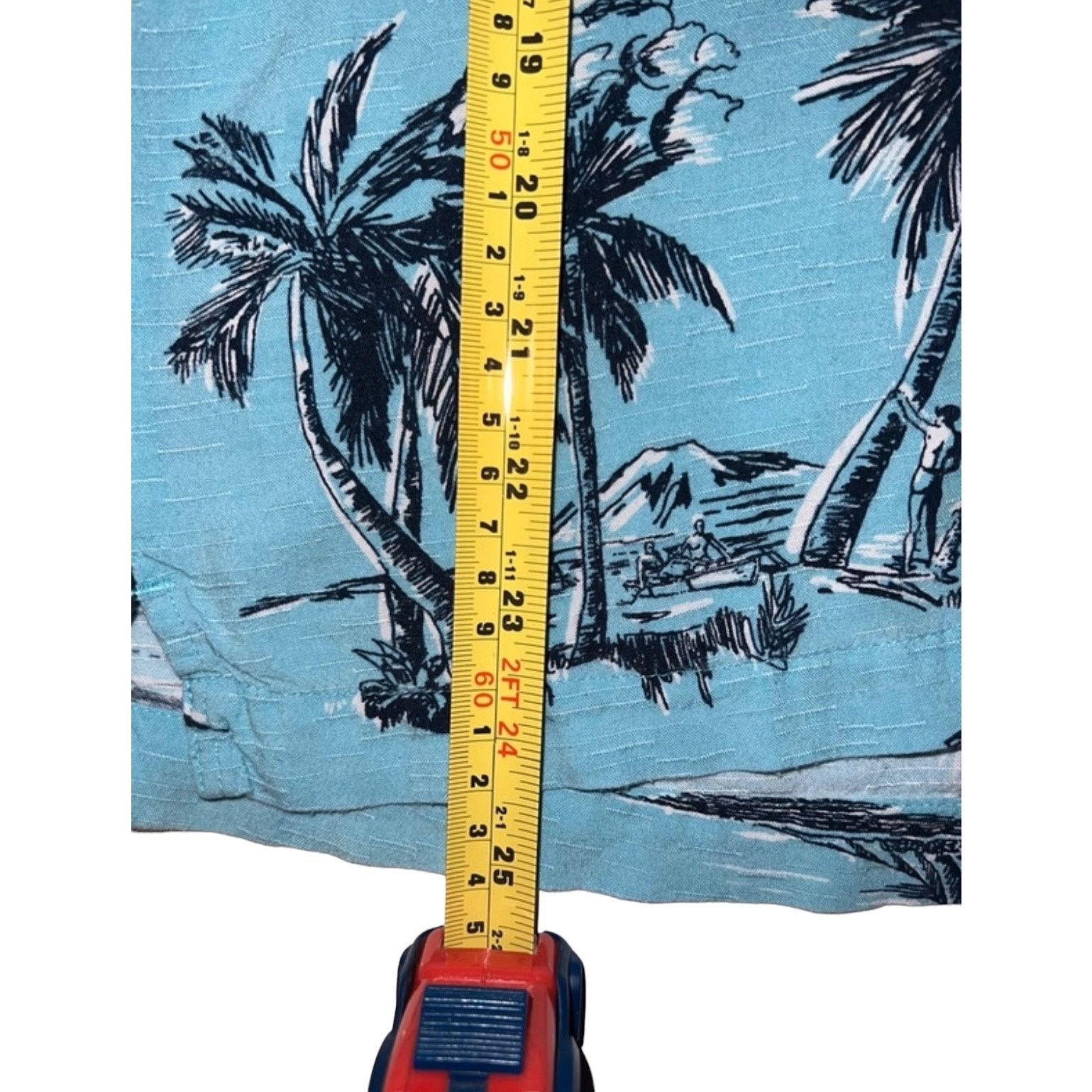 George Hawaiian Shirt Ocean Breeze Blue Palm Trees Button Front Size US S / EU 44-46 / 1 - 8 Thumbnail