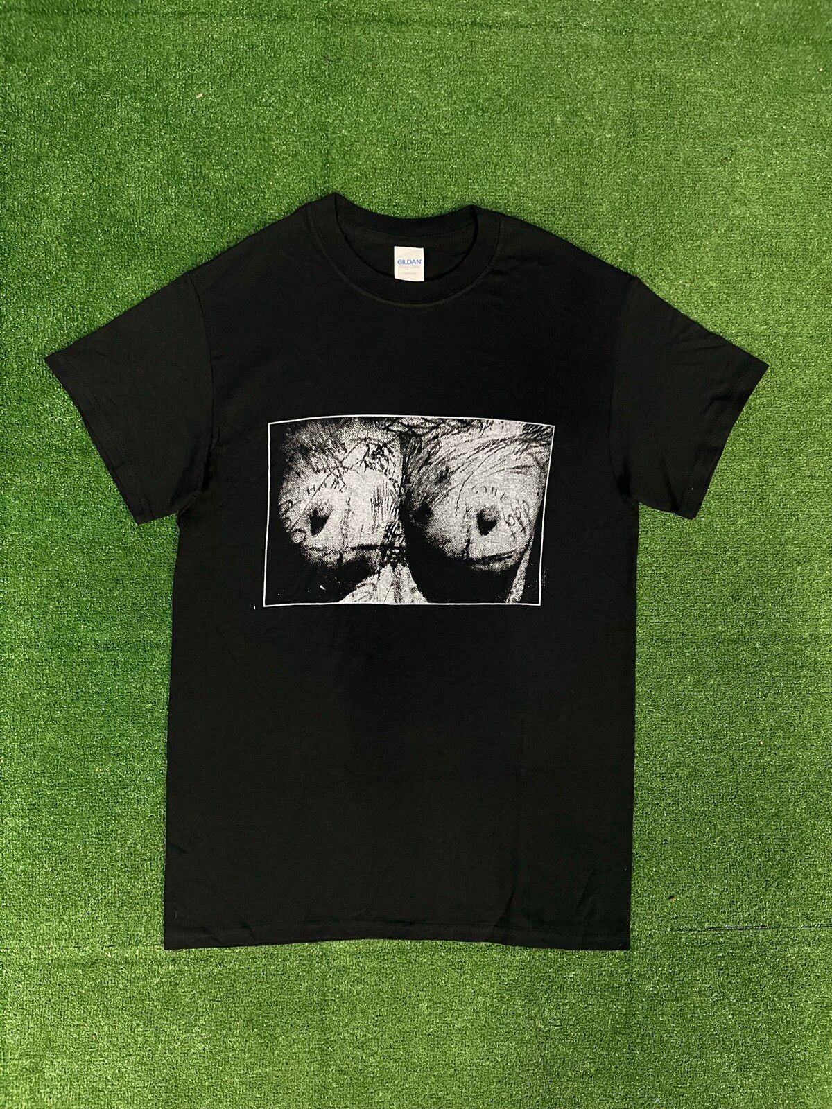 Pre-owned Humor X Vintage Boobs Sexy Girl Faded Tee In Black