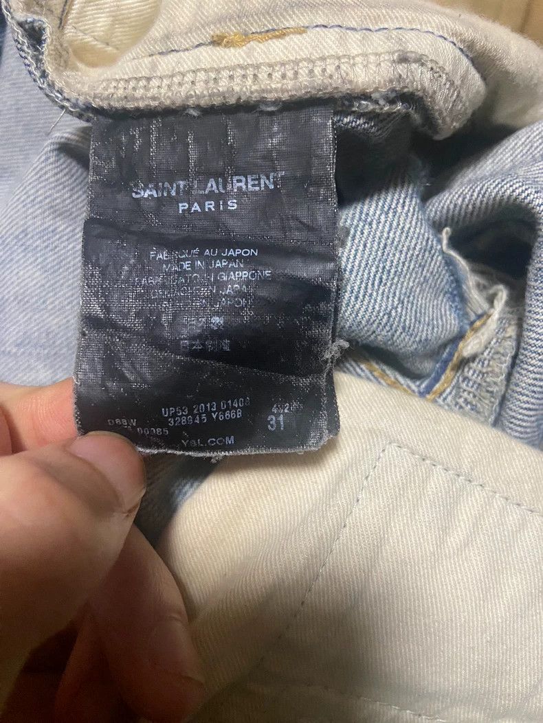 Yves Saint Laurent Saint Laurent 13FW Washed Erosive Destructive Jeans 2501-N Size US 31 - 4 Thumbnail