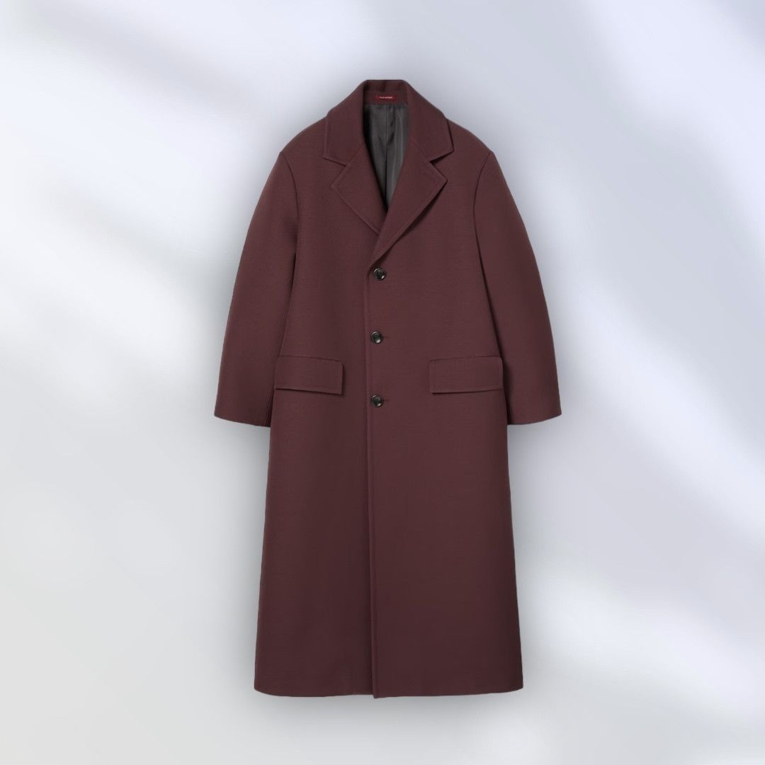 Gucci o1loc1c0226 797303 Technical Wool Coat in Burgundy Size US M / EU 48-50 / 2 - 1 Preview