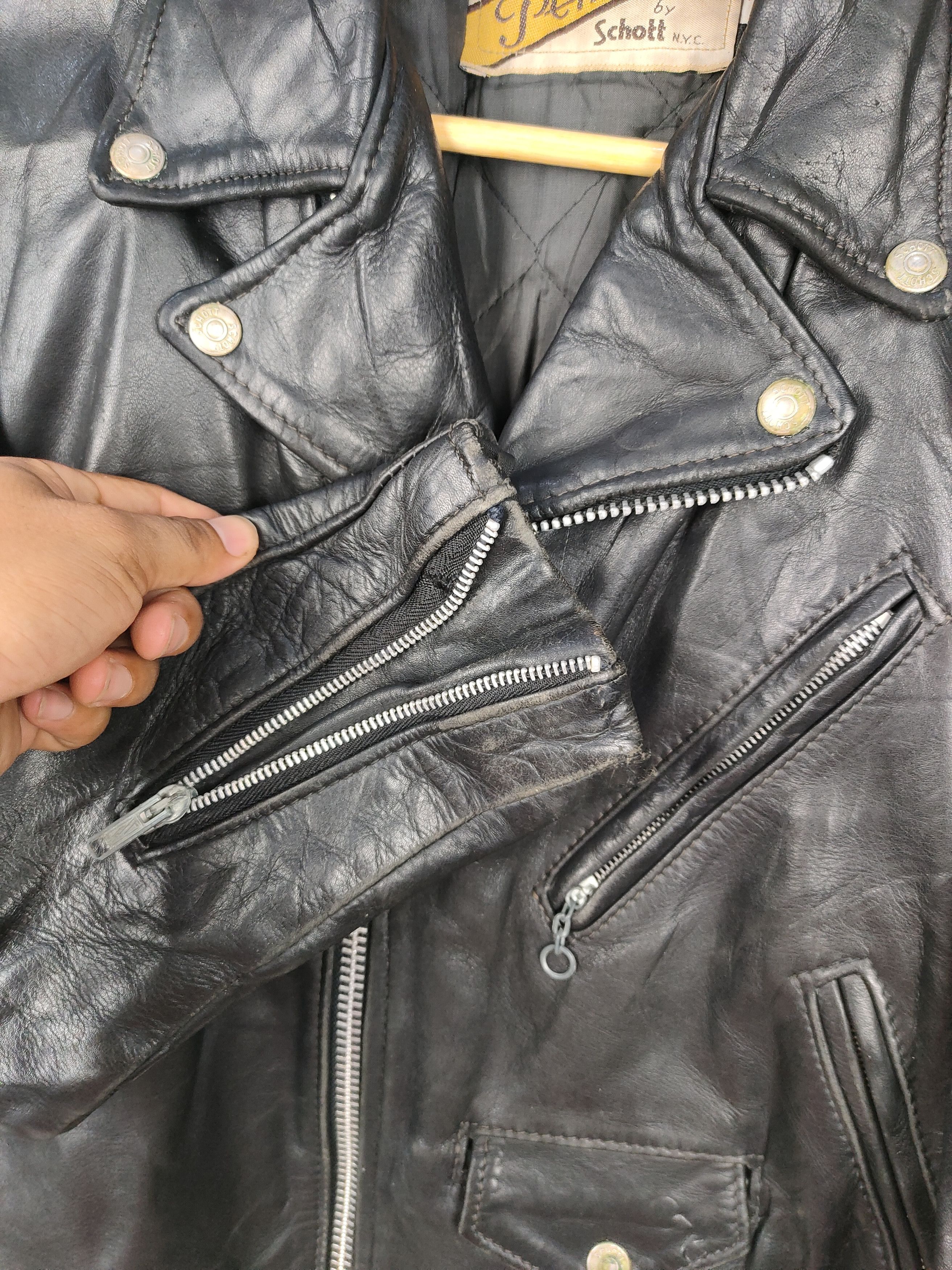 Schott × Vintage Vintage Schott Perfecto Rock Punkstyle Leather Jacket Size US S / EU 44-46 / 1 - 7 Thumbnail
