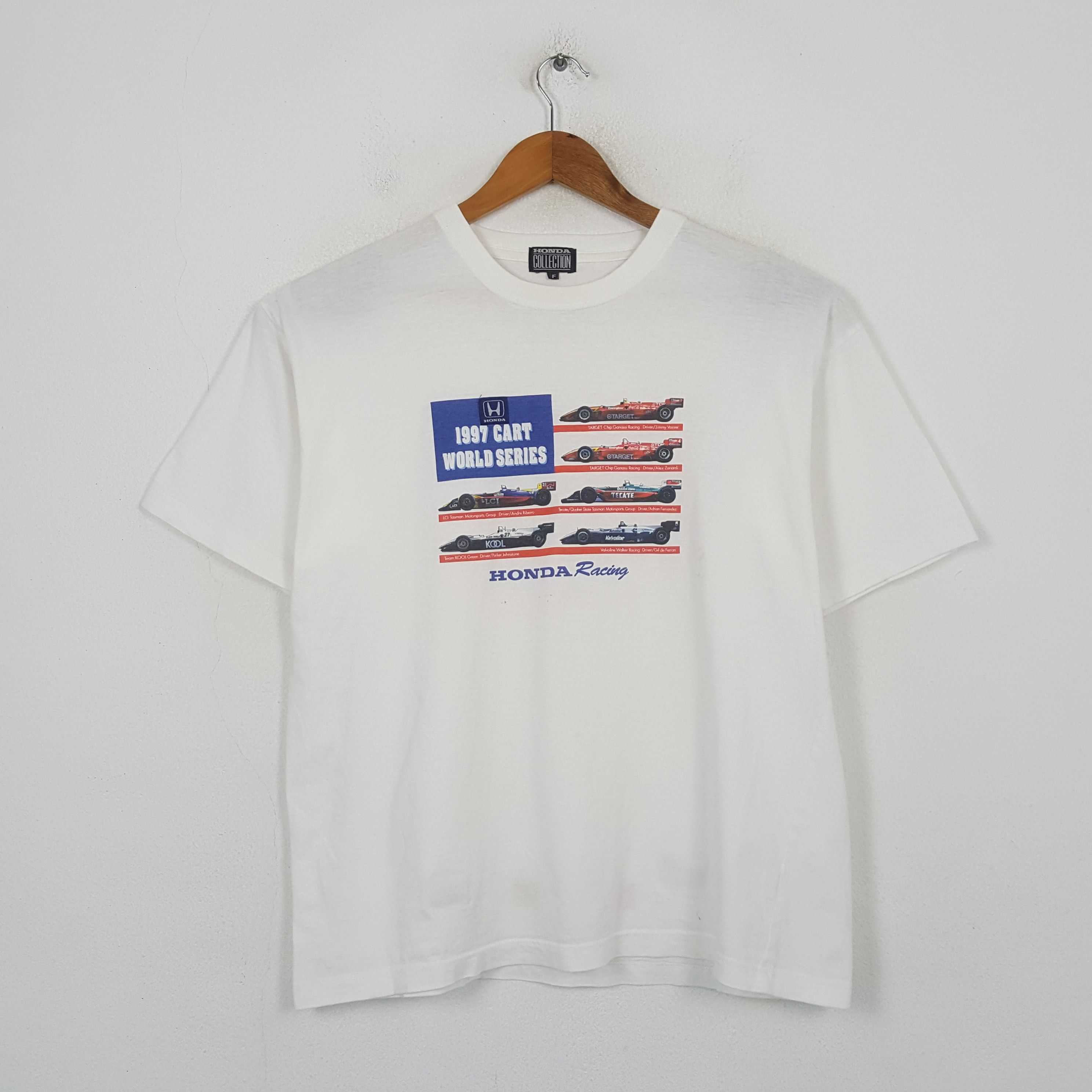 Honda Vintage Honda Racing F11997 Cart World Series T-shirt RR30 Size US L / EU 52-54 / 3 - 1 Thumbnail