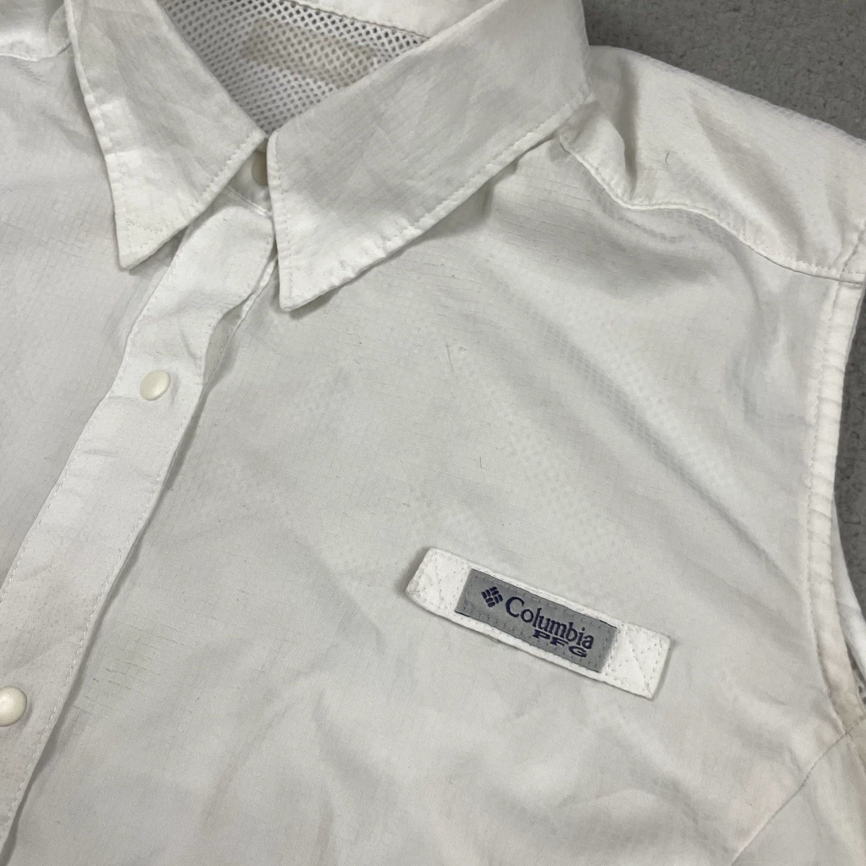Vintage VINTAGE Columbia Vest Women's L White Outdoor Fishing PFG Button Up Pockets Casual Ladies L Women) Size L / US 10 / IT 46 - 4 Thumbnail