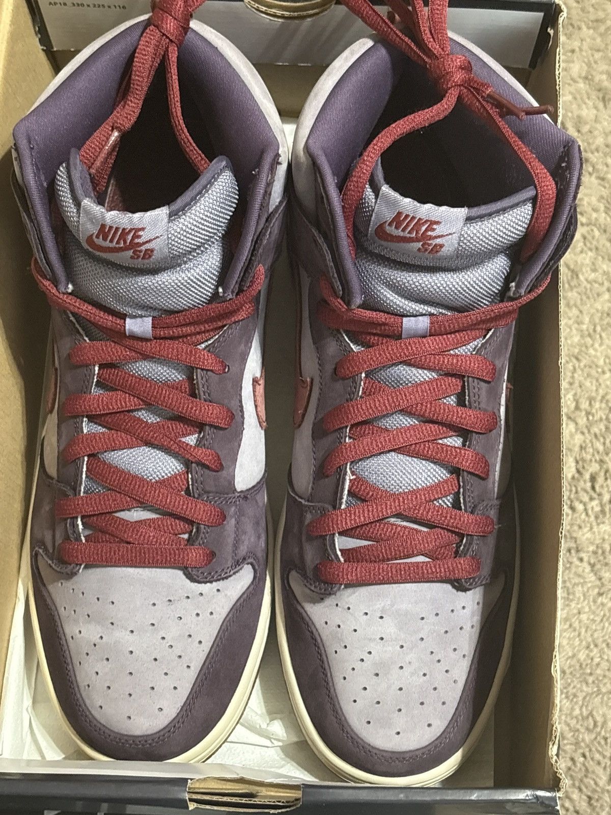 Nike SB Nike SB Dunk High Daybreak Plum Size 12 Excellent Condition Size US 12 / EU 45 - 8 Thumbnail