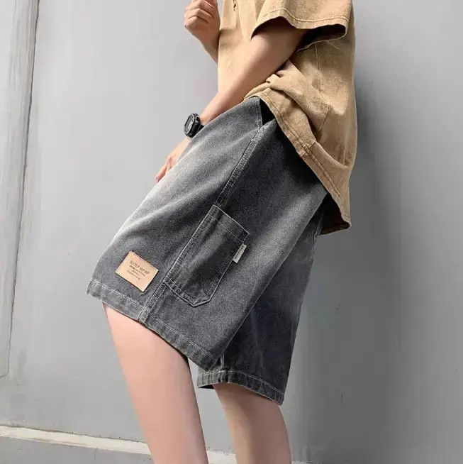 Japanese Brand Retro washed straight leg denim shorts Size US 32 / EU 48 - 5 Thumbnail