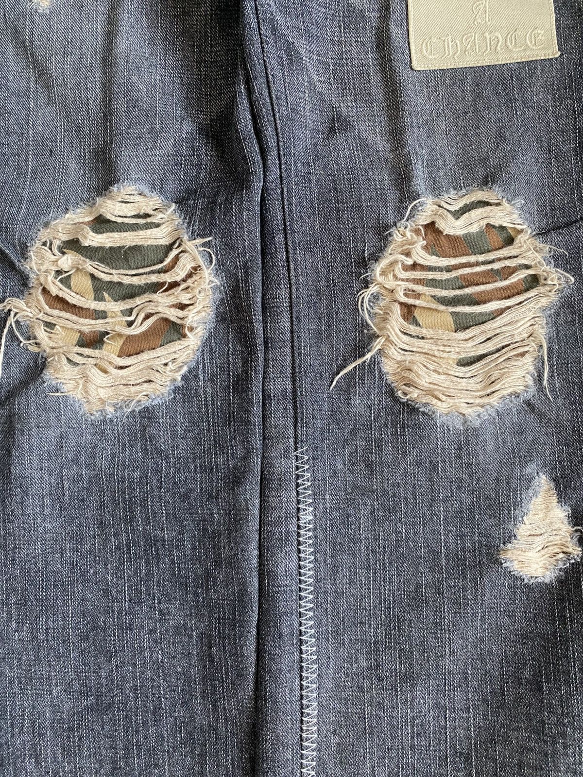 Number (N)ine Number (N)ine AW04 Patch Distressed Denim Size US 33 - 4 Thumbnail