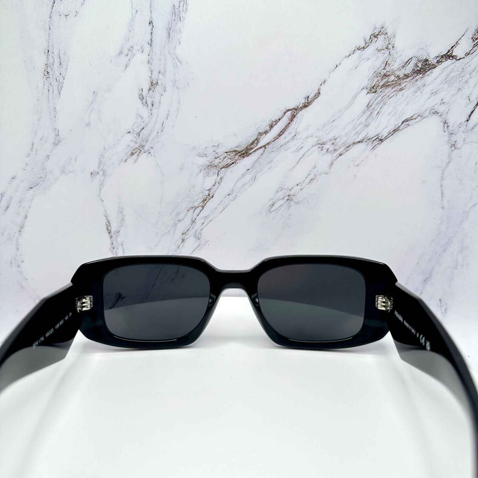 PRADA Sunglasses Black Acetate PR 17WS Symbole Authentic